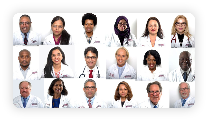 Collage of Smiling Group of Doctors With Different Multiethnic